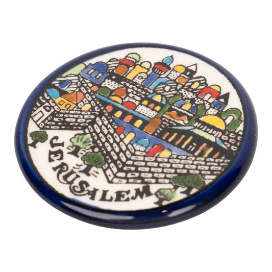 Magnet ceramic „Jerusalem” – orașul sfânt în culori image 0