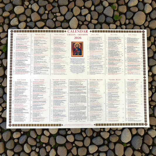 Calendar Creștin Ortodox 2026, tip foaie, de perete image 0