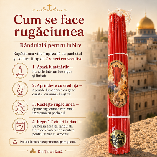 Rugăciunea celor 33 de lumânări de la Sfântul Mormânt pentru iubire