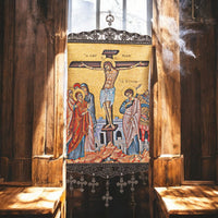 Icoană Tapiserie Fină – Răstignirea Mântuitorului Iisus Hristos image 0