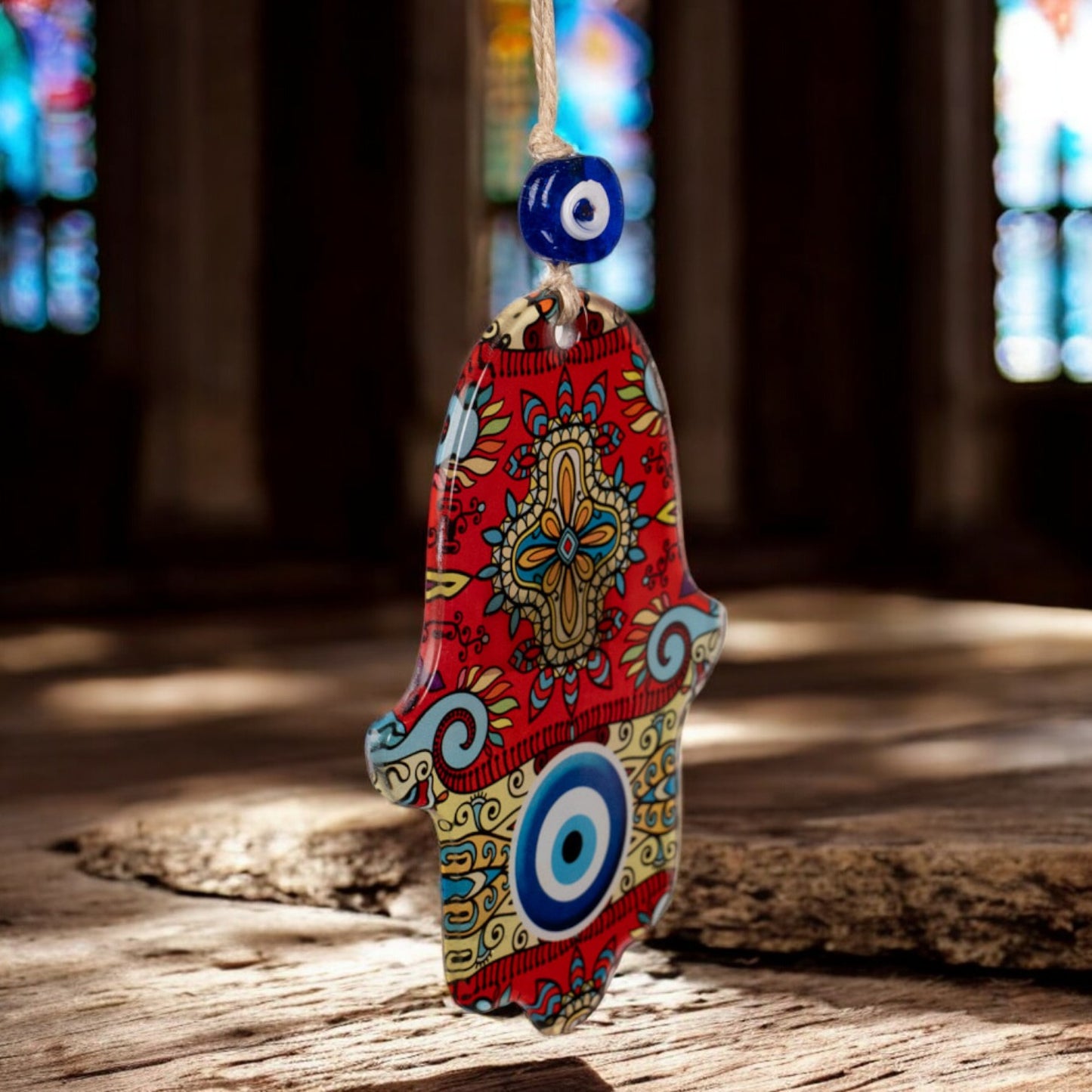 Decorațiune din sticlă Palma Maicii Domnului pentru protecția casei image 3