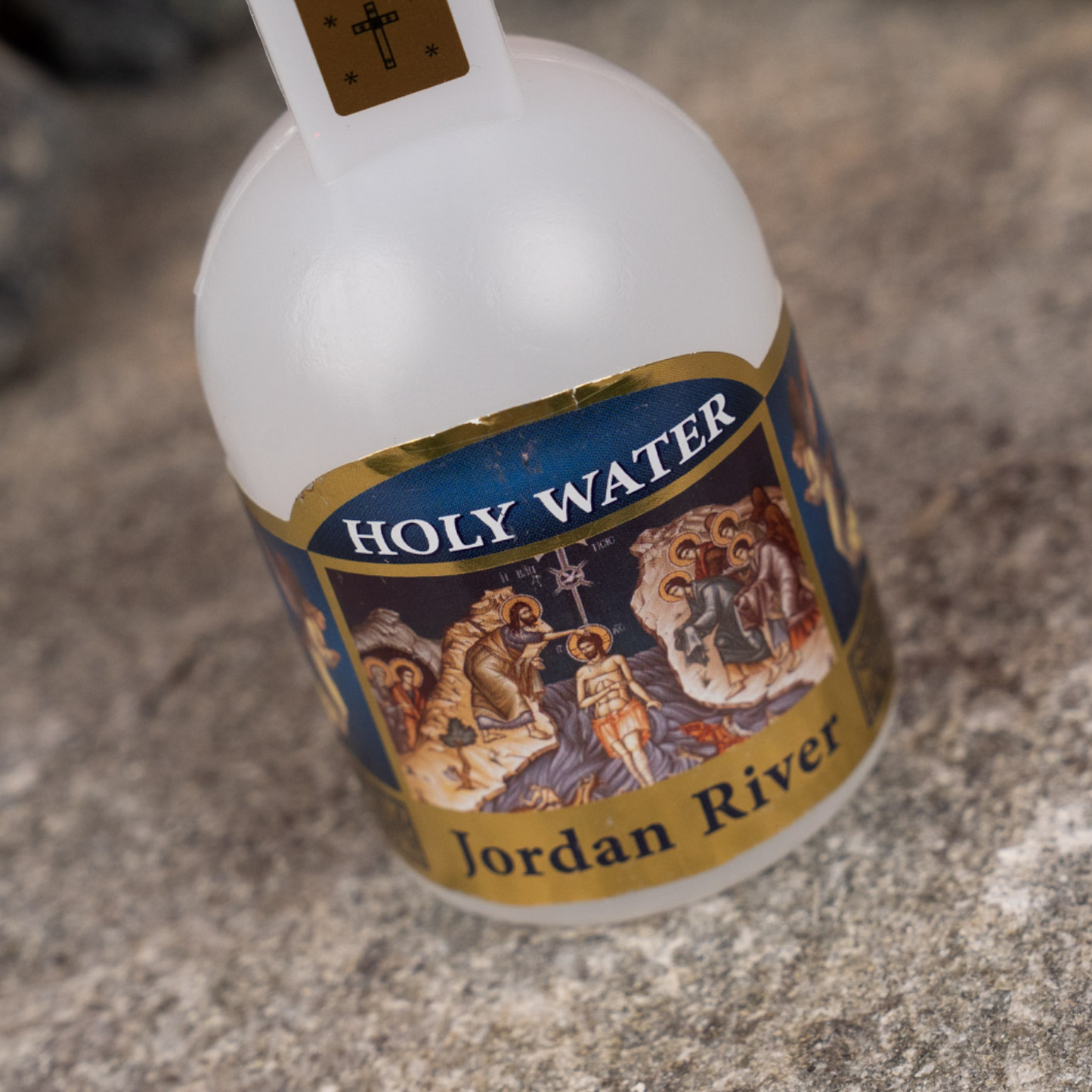 Apă din Râul Iordan – 125 ml, în sticluță în formă de cruce image 2
