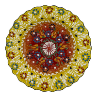 Farfurie ceramică decorativă 18 cm – pictată manual în Ierusalim - Model 2 image