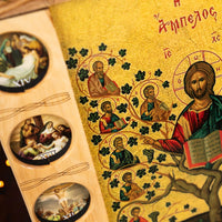 Icoană „Pomul Vieții” – Realizată Manual în Bethlehem, cu Cele 14 Stații ale Crucii image 2