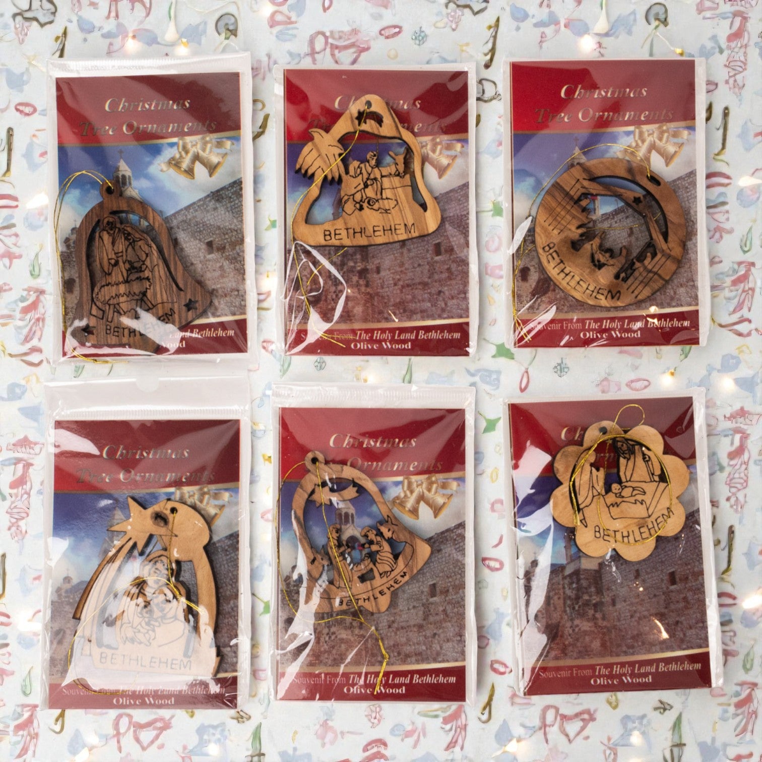 Set 6 decorațiuni brad „Nașterea Domnului – Bethlehem” image 0