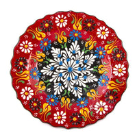 Farfurie ceramică decorativă 18 cm – pictată manual în Ierusalim - Model 1 image