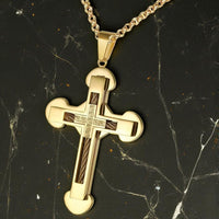 Colier cu Cruce Eterna Auriu image 0