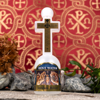Apă din Râul Iordan – 125 ml, în sticluță în formă de cruce image 1