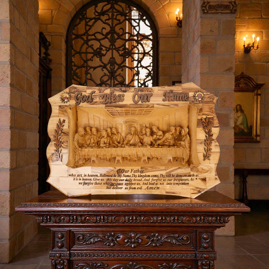 Icoană Sculptată din Lemn – Cina cea de Taină image 0