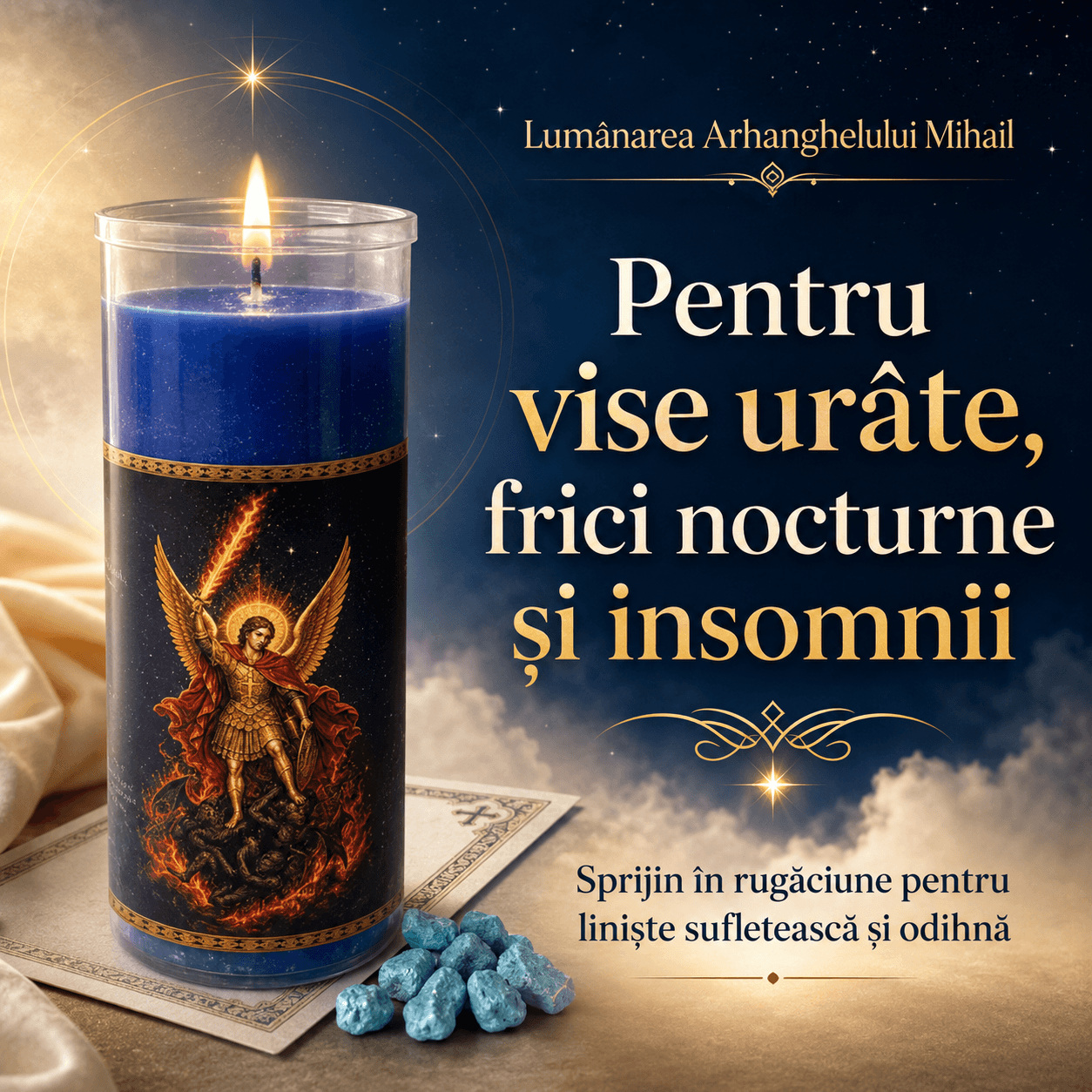 Lumânarea Arhanghelului Mihail pentru vise urâte, frici nocturne și insomnii