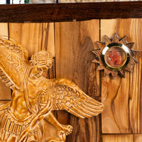 Icoană Sculptată Manual – Arhanghelul Mihail cu Rugăciunea de Ocrotire image 2
