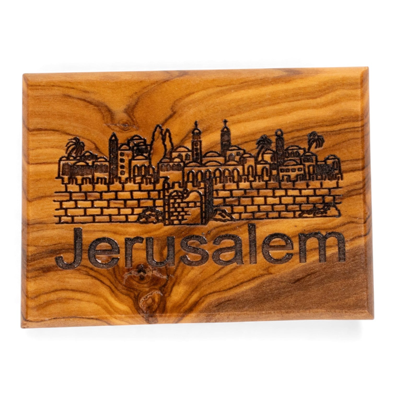 Magnet din lemn de măslin „Jerusalem” image 0