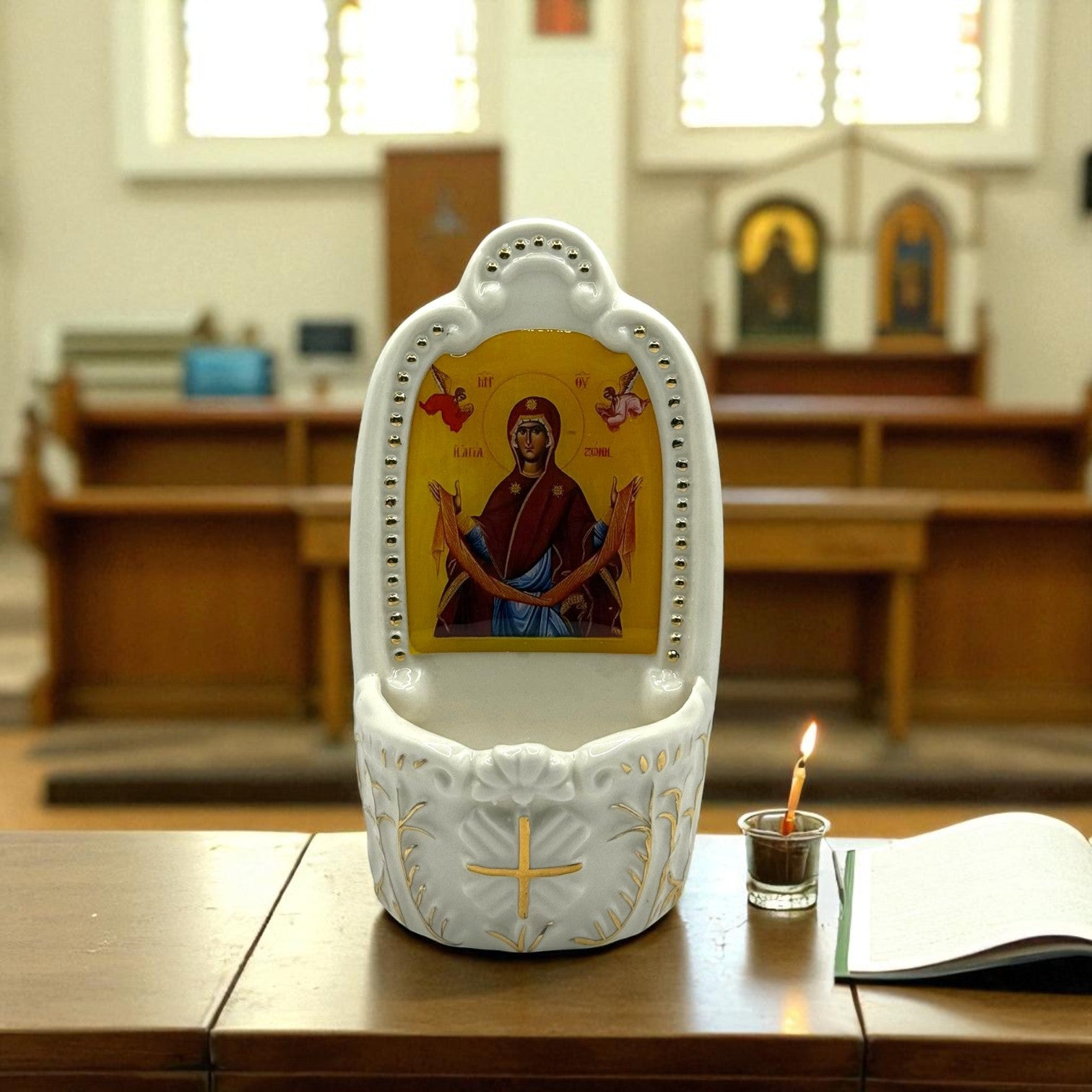 Candela porțelan Brâul Maicii Domnului image 1