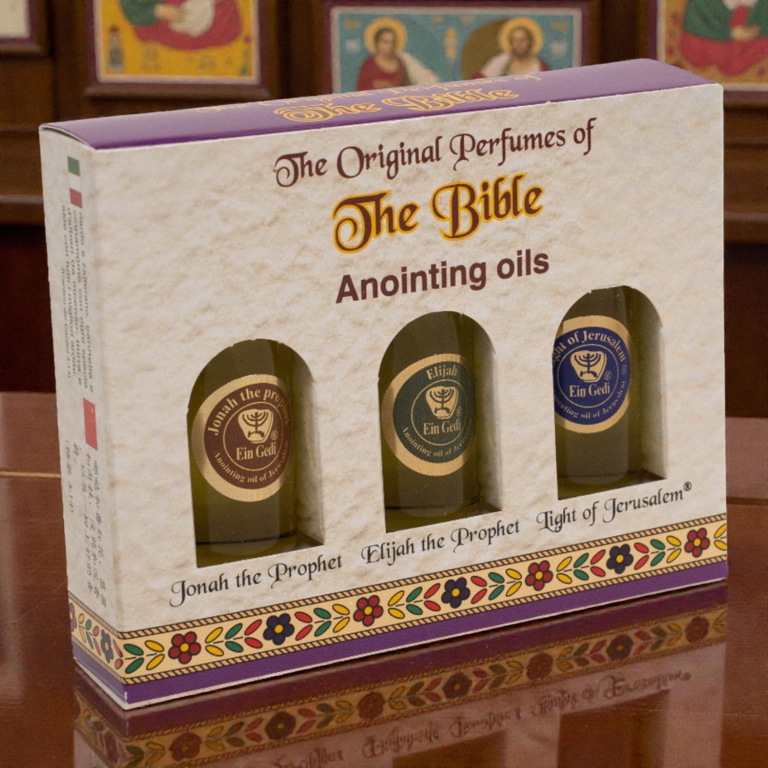 Set de 3 Miruri din Pustiul Iudeii – Jonah the Prophet, Elijah the Prophet & Light of Jerusalem image 1
