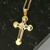 Colier cu Cruce Eterna Auriu image 1