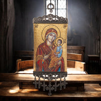 Icoană tapiserie fină – Fecioara Maria image 0