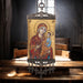 Icoană tapiserie fină – Fecioara Maria image 0