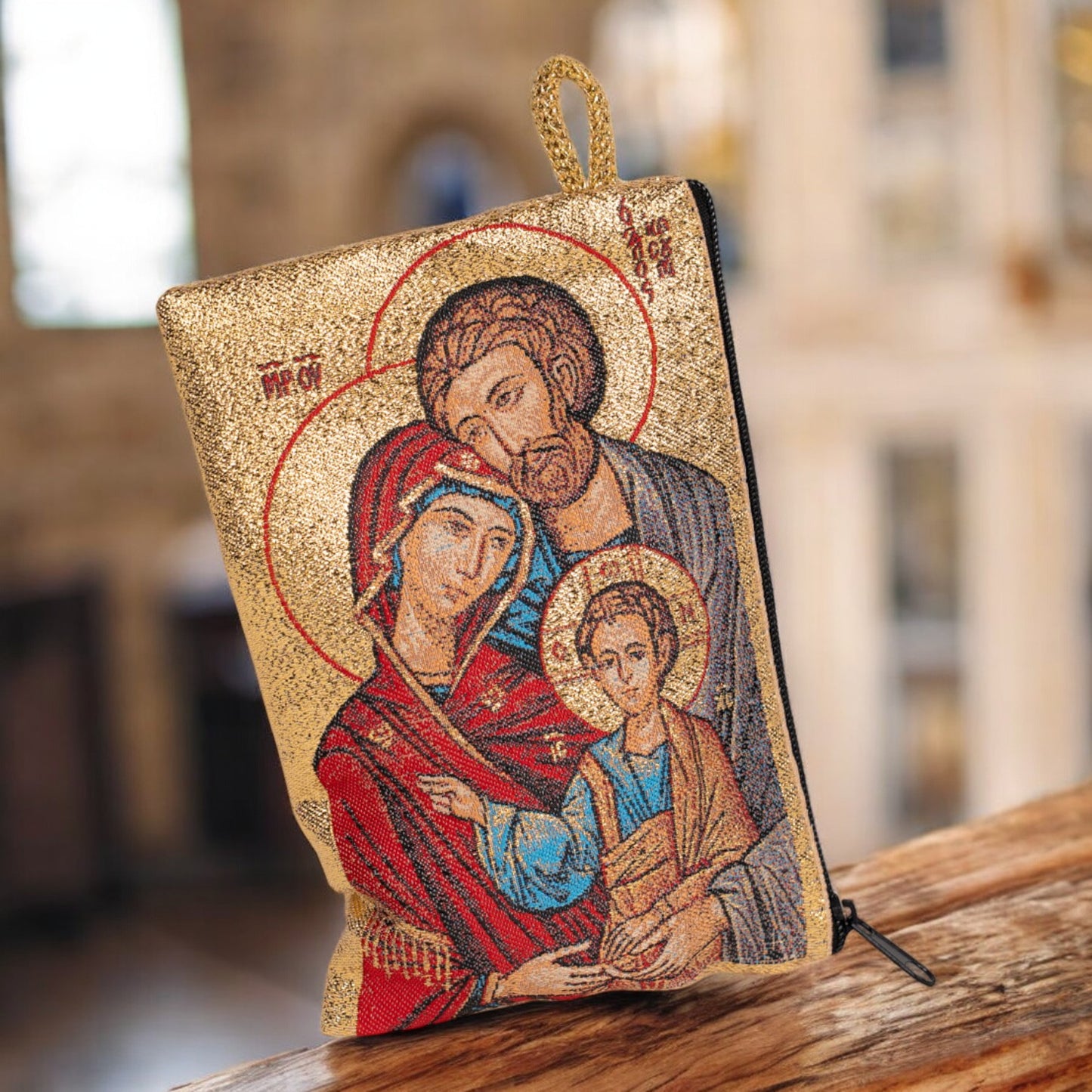 Portofel tapițat cu motiv icoană ortodoxă image 0