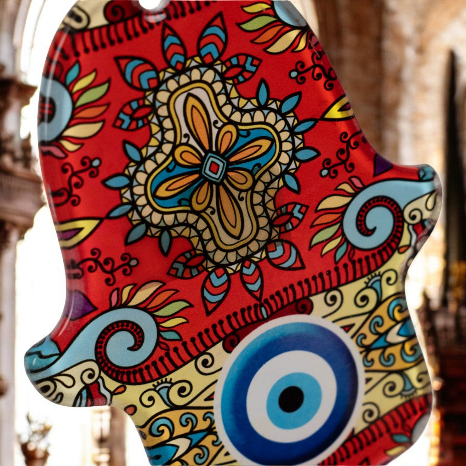 Decorațiune din sticlă Palma Maicii Domnului pentru protecția casei image 1